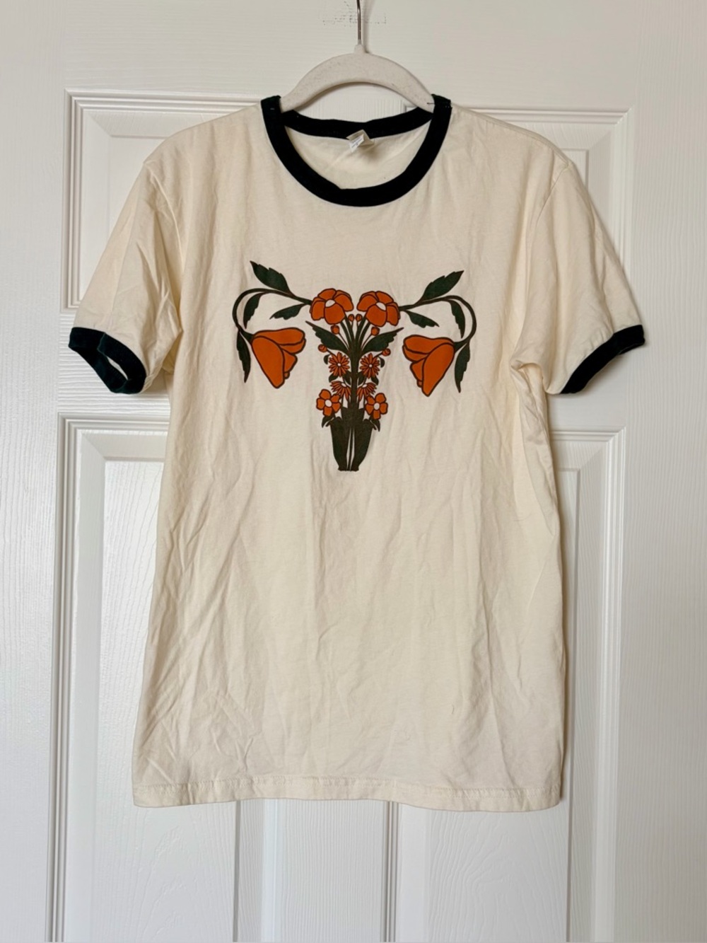 Women’s Floral Feminine Graphic Tee — Size Small